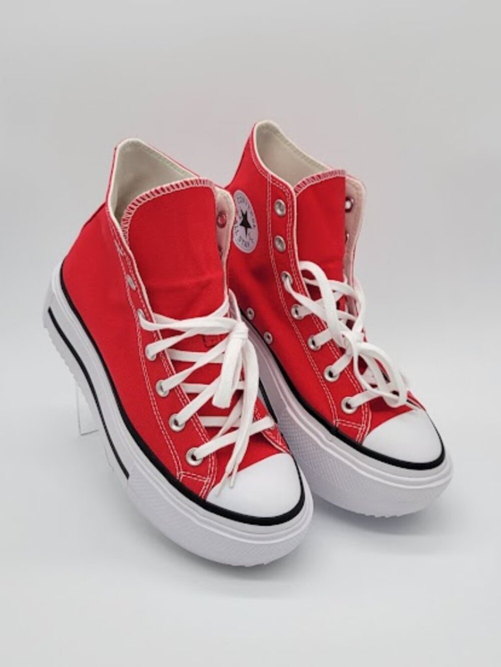 CONVERSE Chuck Taylor All Star Lift Double Stack Red High Top Women 9 Men 7 NWOB